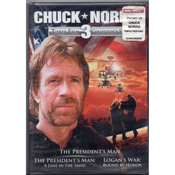 CHUCK NORRIS 3 FILM COLLECTION DVD, Pres, Pres Line, and Logans BRAND-NEW SEALED - Picture 1 of 3